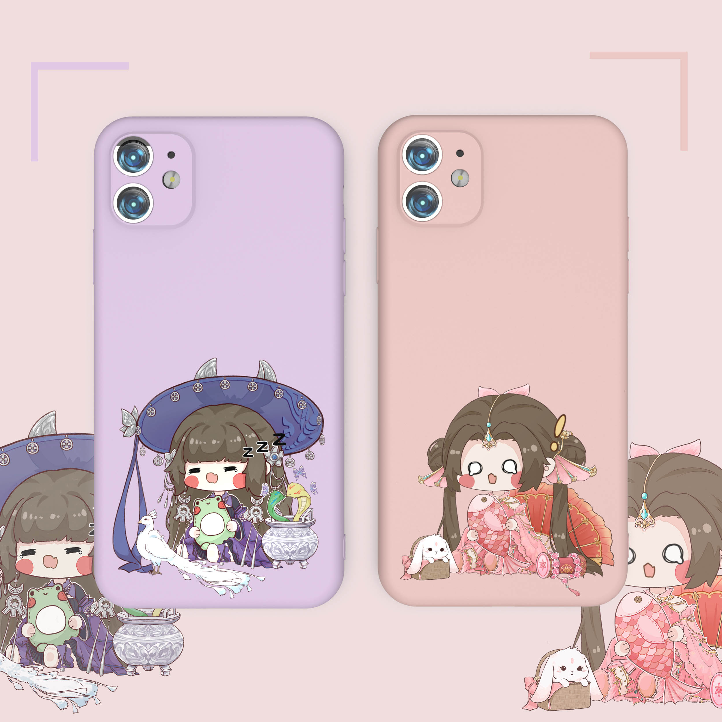 (Jianwang 3 genuine doujin authorization) Xiaohei produced Jiansan surrounding liquid silicone mobile phone protective shell Qixiu Wanhua