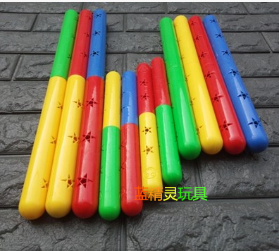 Baton Kindergarten gymnastics stick Sound plastic color stick Children's sports fitness equipment Morning exercise fitness stick