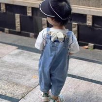 Overalls anti-fall buckle shoulder artifact adjustable childrens shoulder strap clip cartoon cute baby sling elastic clip