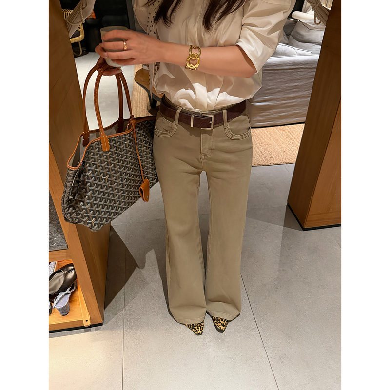 Saved Soir French Retro Style Flared Jeans for Women 2026 Autumn New Casual Pants K63281 Saved Soir French Retro Style Flared Jeans for Women 2026 Autumn New Casual Pants K63281