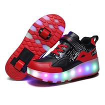Heelys shoes for girls 2023 new two-wheeled charging childrens skates luminous boys roller skates invisible skates