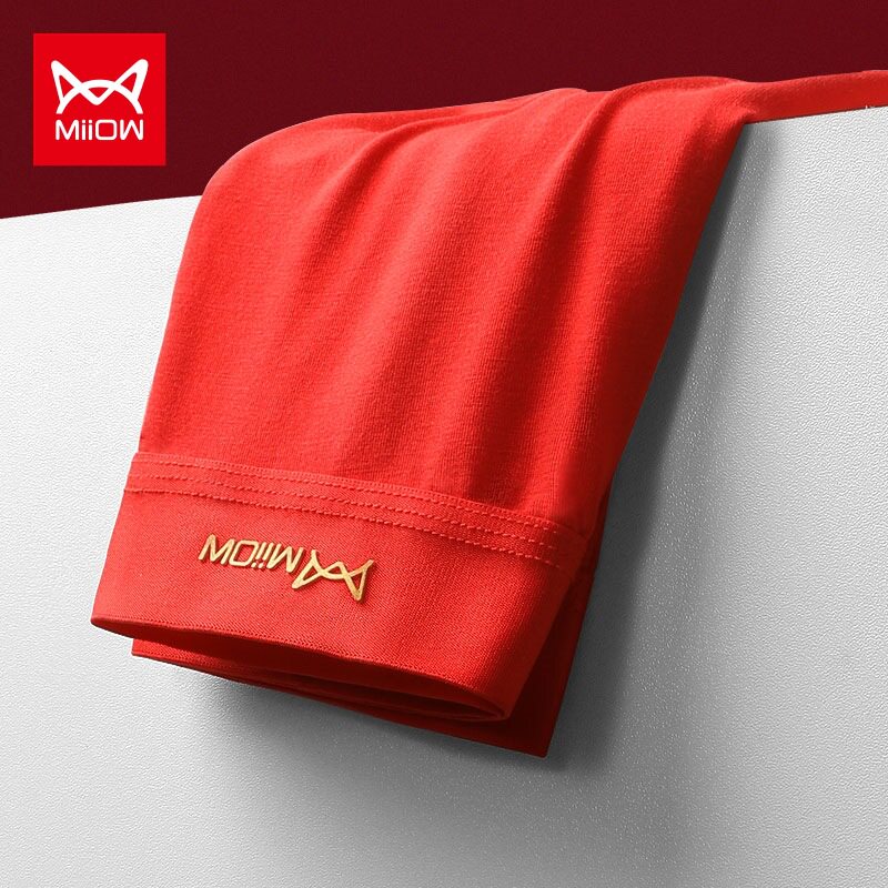 Men's Underwear Big Red Ben Year Four Corner Pants Pure Color Modale Breathable Four-corner Pants Head Mid-Waist Shorts