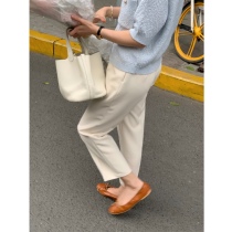 Summer temperament ~ 2022 spring summer commute white Western pants 90% pants woman 150 small tapering pants