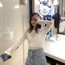 One third Liangpint small guy wearing a hitchhiking new loose long sleeve ultra-thin short and lined with a covered head sunscreen T-shirt