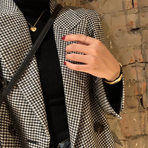 One third Liangpint small sub timeless classic Thousand Birds Gairy Suit New Temperament Plaid Suit Jacket Woman
