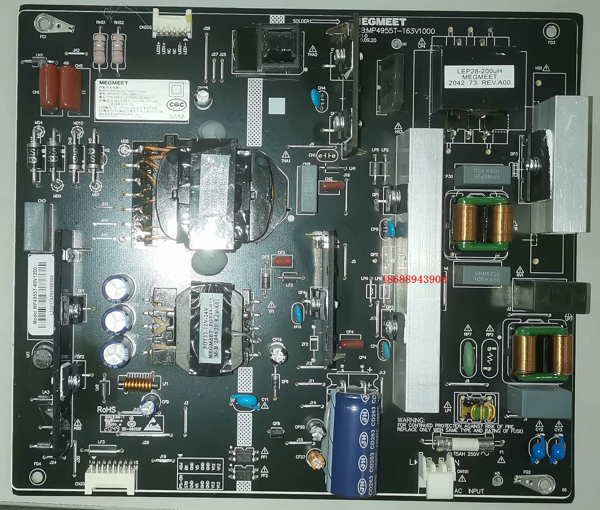 MP4955T-100V1200 stitching screen drive board power board