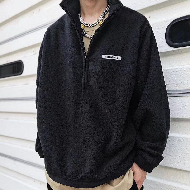 FOG FEAR OF GOD double-line ESSENTIALS niche tide brand American men's couple polar fleece sweater