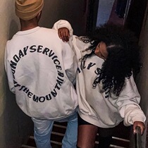 CPFM KANYE KANYE niche Tide brand American High Street leisure loose plus Velvet FOG round neck sweater men