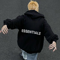 FOG FEAR OF GOD double line ESSENTIALS niche Tide brand high street loose plus velvet hooded sweater men