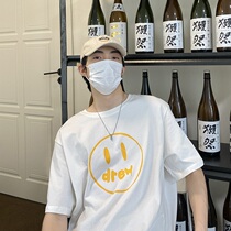 Drew House smiley face niche tide brand American wild summer cotton loose mens couple short-sleeved T-shirt ins