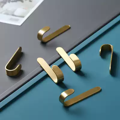 Punch-free brass coat hanger hook adhesive wall coat clothes door rear hanger hook Metal wall hanging single wall
