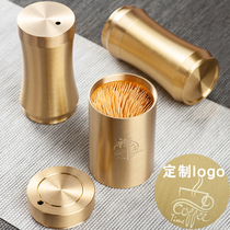 Brass Toothpicks Box Light Lavish Family Toothpicks Silo Creative Day Toothpicks Bucket Fashion Toothpicks Tank Commercial Hotel Portable
