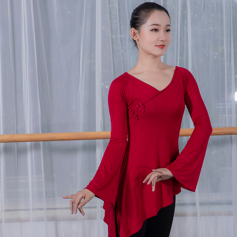 New classical dance practice clothes women practice body rhyme body body clothes long sleeves adult modern dance performance yoga clothes elegant