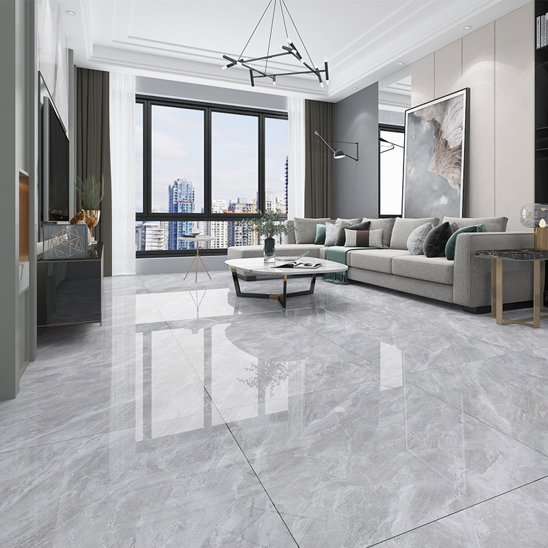 Guangdong Foshan new whole body marble full tile 800x800 living room emerald jade non-slip gray floor tile