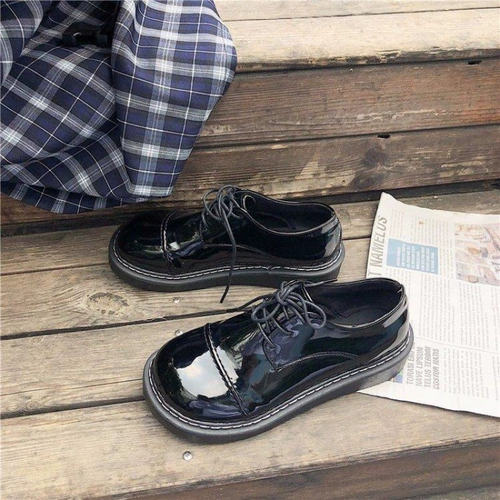 Японская голова куклы в английском стиле для кожаной обуви, обувь на платформе для школьников, Южная Корея