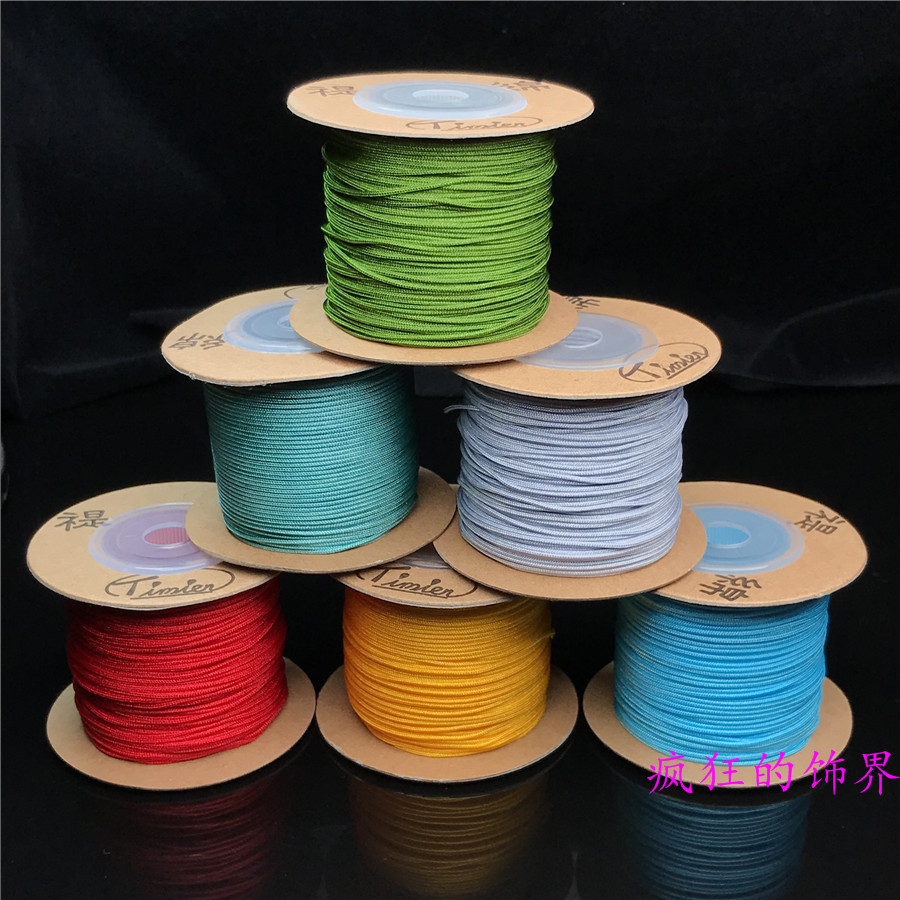 Original imported cotton A line 1 0 jade wire braided wire hand-woven play Buddha beads jewelry rope green pine beeswax