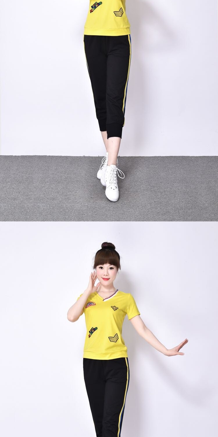 Bộ quần áo nhảy vuông quần áo Duan Xifan cung cấp vũ điệu 1788650 căng cotton thường mặc - Khiêu vũ / Thể dục nhịp điệu / Thể dục dụng cụ váy nhảy cha cha