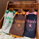 Muamuababy кошачья одежда кошачья одежда Devin Korean Print Sling Summer Pure Cotton Conditioning костюм