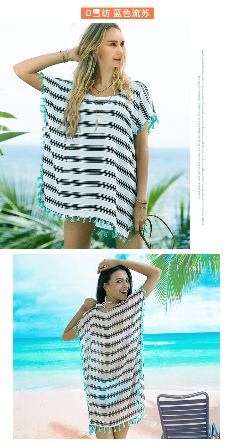 Polyester FashionBikini(Black and white stripes) NHXW0004-Black and white stripes