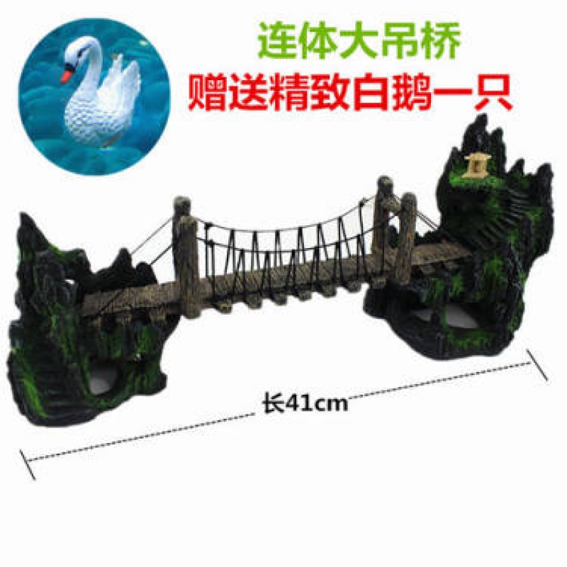 Resin landscape water stone Bridges ceramic bridge landscape bonsai rockery stone waterfall water decorative furnishing articles