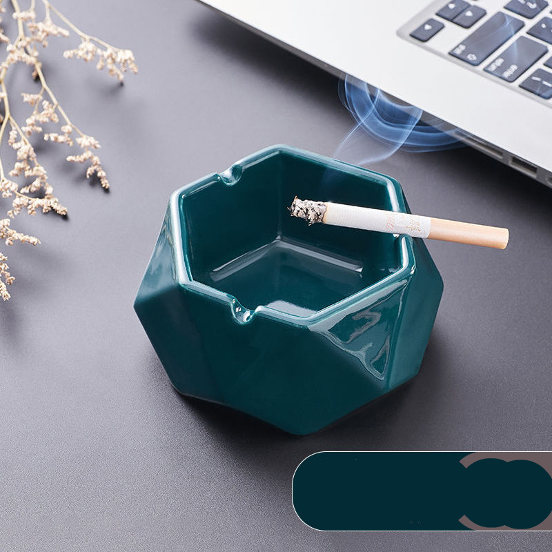 Japanese hand - made ceramic creative ashtray office sitting room room home fashion simple move ashtray tea table