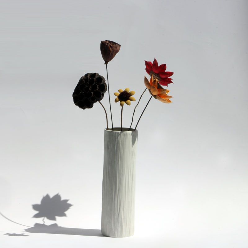 New simple fashion European ceramic vase creative manual pull embryo a fold handicraft furnishing articles
