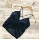 Châu Âu và Hoa Kỳ kỳ nghỉ phong cách retro rắn màu nhung gợi cảm V-cổ đeo chéo vest ngắn đoạn đai vành đai ngực hàng đầu áo nữ
