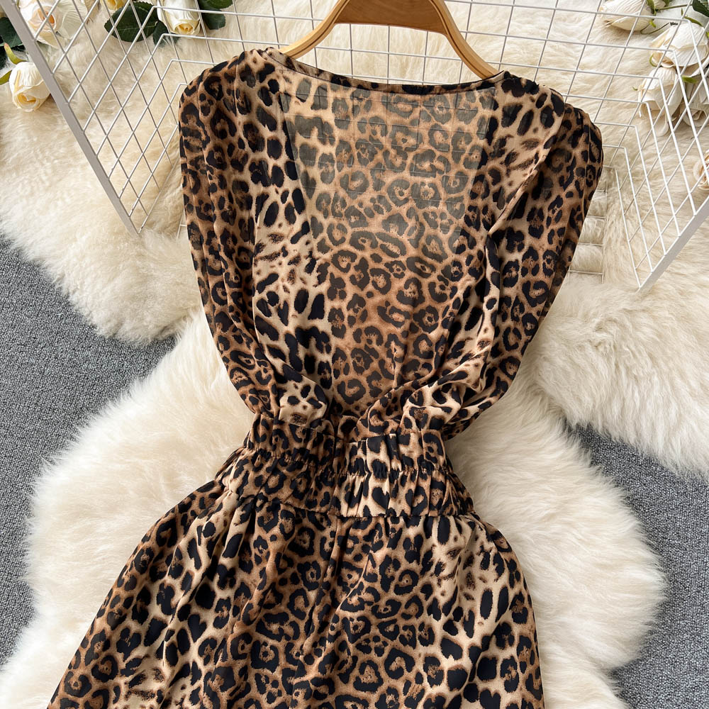 Women's Party Street Sexy Leopard Full Length Jumpsuits display picture 6