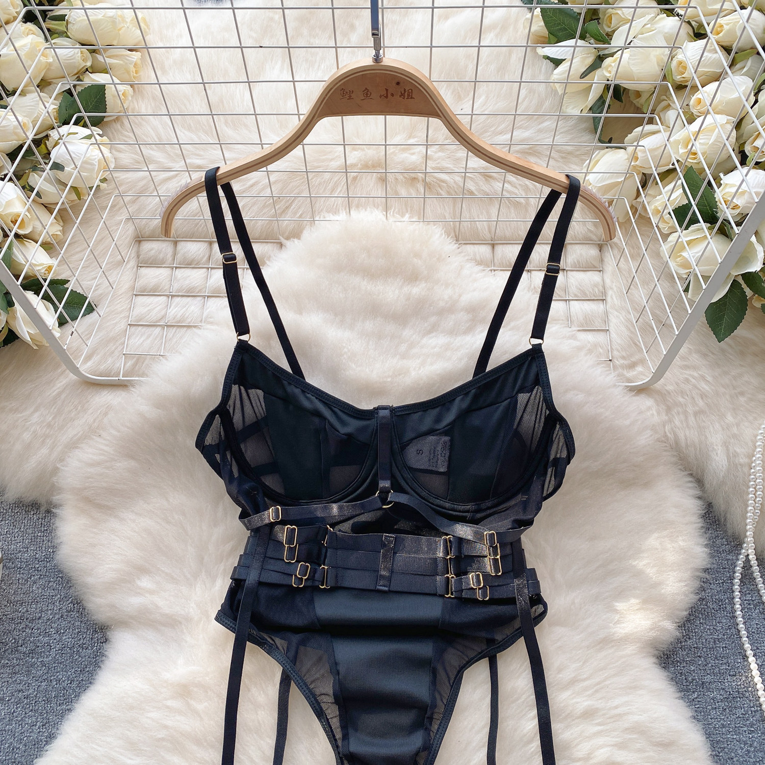 Chill gio Frauen Spitze Body suits Dessous Mode enge einteilige Kombination Cat suits heiße schlanke sexy Mode intime Mesh Stram pler – Detail 3