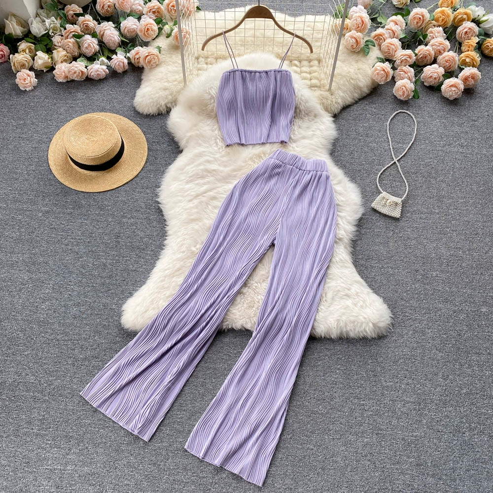 Women Summer Fashion Pants Set Sexy Off Shoulder Strapless Short Tops & High Waist Long Pants Two Piece Suits plus size jogging suits