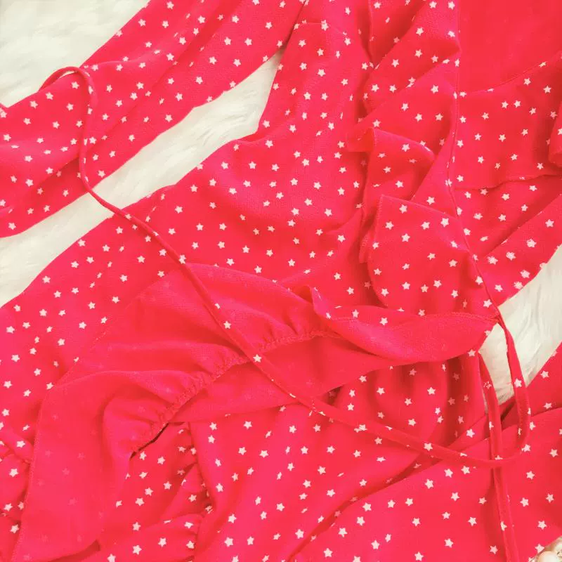 Ngôi sao lãng mạn retro Pháp in eo cao với một chiếc váy cardigan dài tay xù đầm đi đám cưới