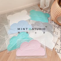 Mint Shito ins Fengyun Duo Silicone placemat Pet bowl mat non-slip mat Leak-proof food can be washed cats and dogs
