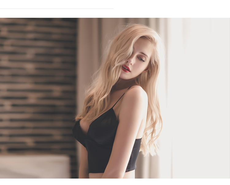 Joker Camisole vest Phụ nữ ngắn phần sâu V phía dưới mỏng dây đeo vai đẹp lưng quấn ngực đồ lót phong cách châu Âu và Mỹ mà không có áo ngực rim áo lót 2 dây