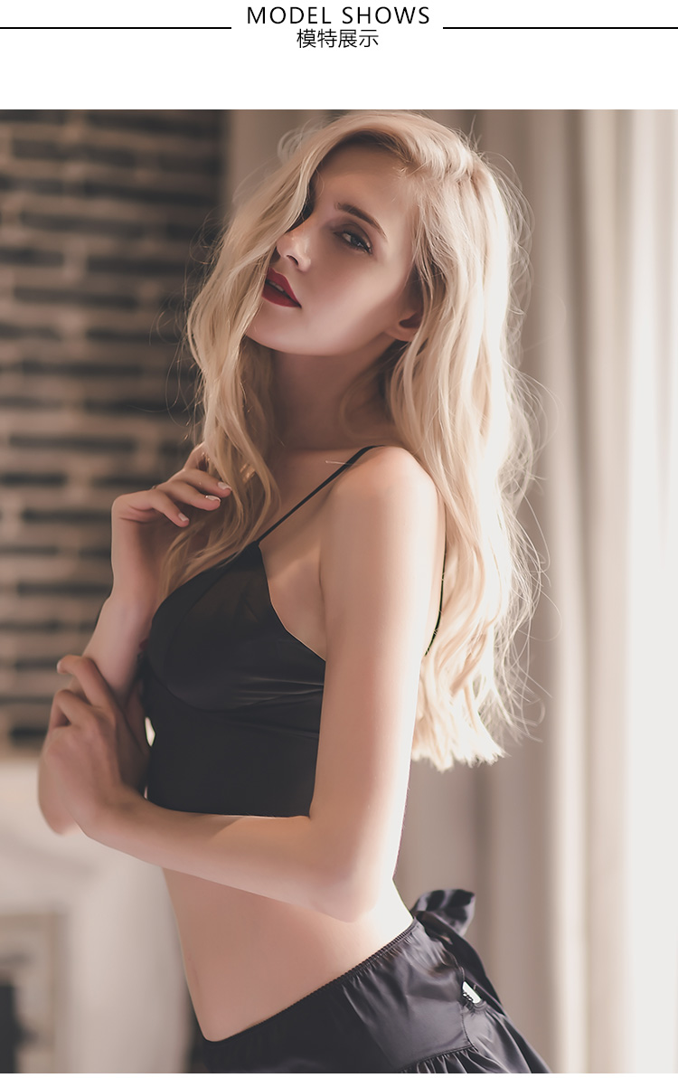 Joker Camisole vest Phụ nữ ngắn phần sâu V phía dưới mỏng dây đeo vai đẹp lưng quấn ngực đồ lót phong cách châu Âu và Mỹ mà không có áo ngực rim áo lót 2 dây