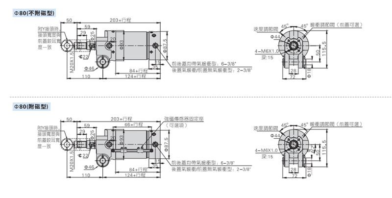 Цилиндр 焊接夹紧气缸ck1a/mcka/40/63x50x75x100x125x150/200/sy Rkn