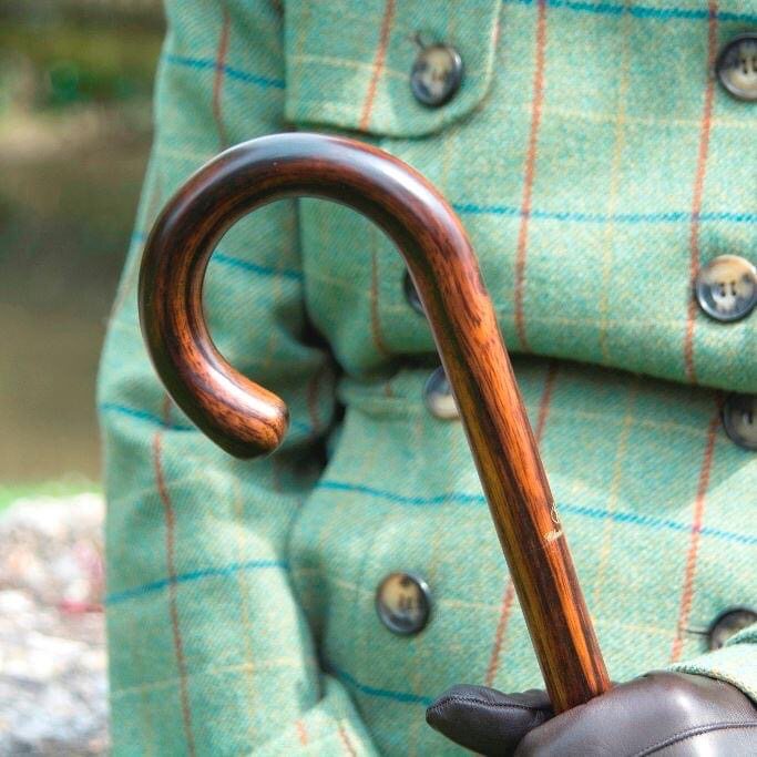British Gentleman Cane Inn Men Bend Crochet Crutches Integral Solid Wood Bend Hook Civilised Stick Anti Slip Bend Crochet Crumstick
