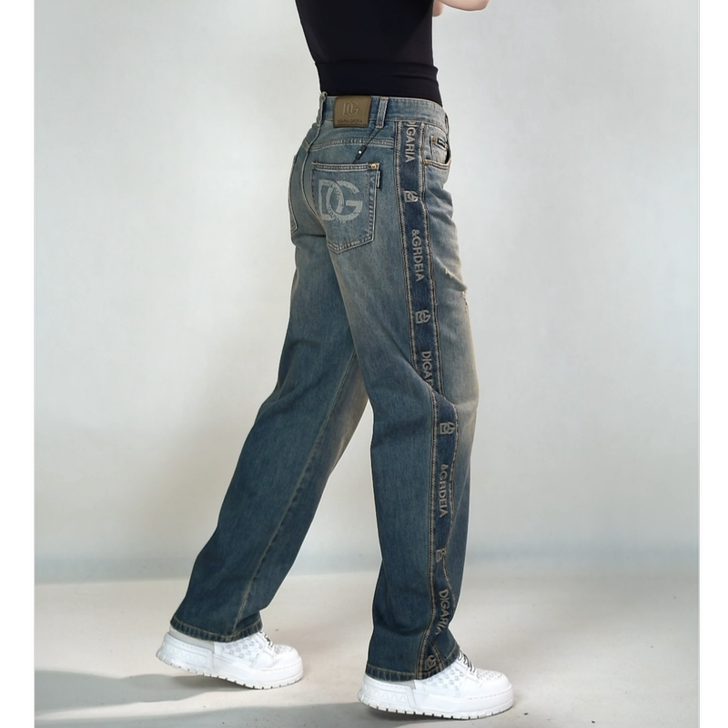 Digaria Men's Fashion Wide-Leg Jeans A013-20 Spring New Men's Fashion Wide-Leg Jeans