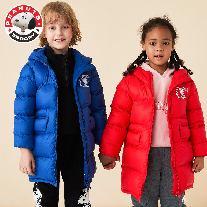 Snoopy 史努比 70周年系列 儿童加厚羽绒服外套  天猫优惠券折后￥139起包邮（￥249-110）男女童短款、中长款90-160cm多色可选 薄款99元