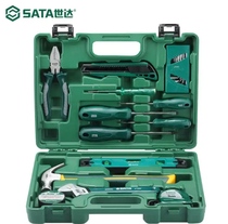 The WDA toolbox household tool set of 19 screwknife wire clamp hammer mesh installation set 05163