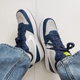 Nike CourtBoroughGS ເກີບຜ້າໃບສັ້ນແບບຄລາສສິກຂອງແມ່ຍິງສີຟ້າ navy blue BQ5448-016
