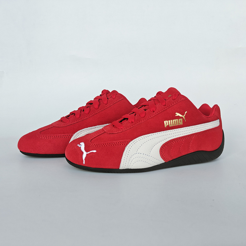 Puma Speedcat Racing Shoes Thin-Soled Lychee Leather New Year's Red Casual Shoes 406329-01-02 Puma Speedcat Racing Shoes Thin-Soled Lychee Leather New Year's Red Casual Shoes 406329-01-02