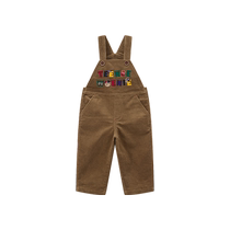 TeenieWeenie Kids Bear Childrens Wear 24 Autumn and Winter New Mens and Womens Baby Embroidered Corduroy Overalls
