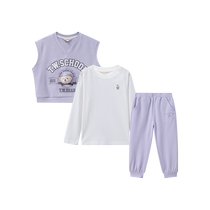TeenieWeenie Kids Bear Childrens Wear 24 Autumn Girls Fashion Vest T-shirt Pants Three-piece Set