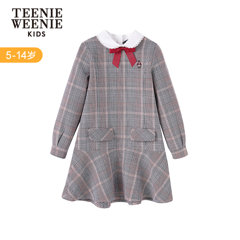 Teenie Weenie Kids Kids Kids cô gái ăn mặc Fall / Winter ăn mặc Little Girl dài tay công chúa váy.