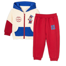 TeenieWeenieKids bear childrens clothing for boys and girls 23 autumn and winter stitching contrasting hooded plus velvet suit