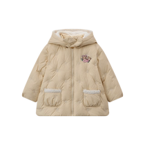 TeenieWeenie Kids 24 autumn and winter new style female baby detachable hooded plus down jacket