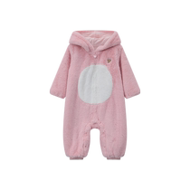 TeenieWeenie Kids bear childrens clothing 24 autumn and winter new male and female baby cute plush zipper jumpsuit