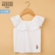 TeenieWeenieKids gấu trẻ em mùa hè cô gái không tay áo vest trẻ em áo nước ngoài - Áo sơ mi áo sơ mi lót lông trẻ em