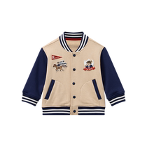 TeenieWeenie Kids Bear Childrens Clothing 24 Autumn New Mens and Womens Baby American Retro Baseball Jacket