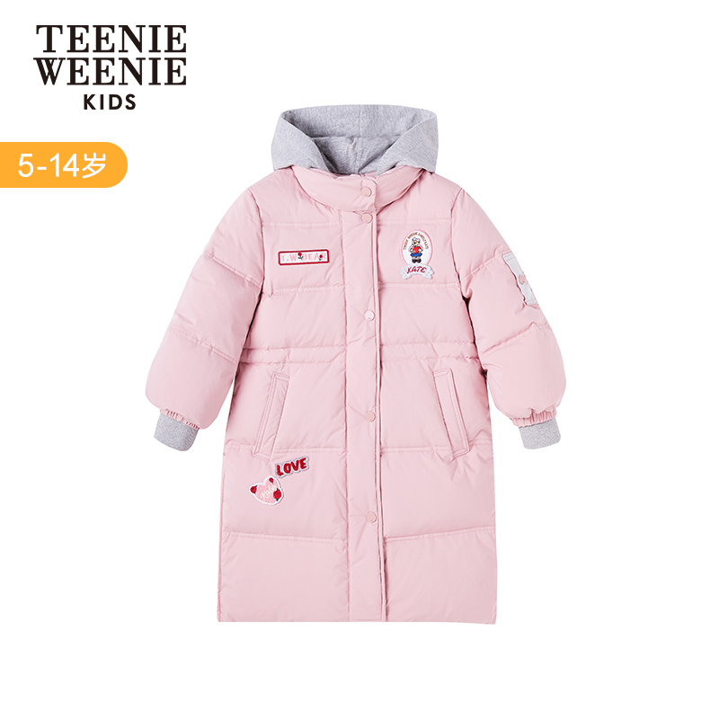 TeenieWeenie Kids 小熊 童装 女童 羽绒服 新款 冬季 洋气 长 款 外套